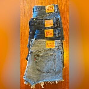 Levi's Classic Blue Denim Shorts Collection